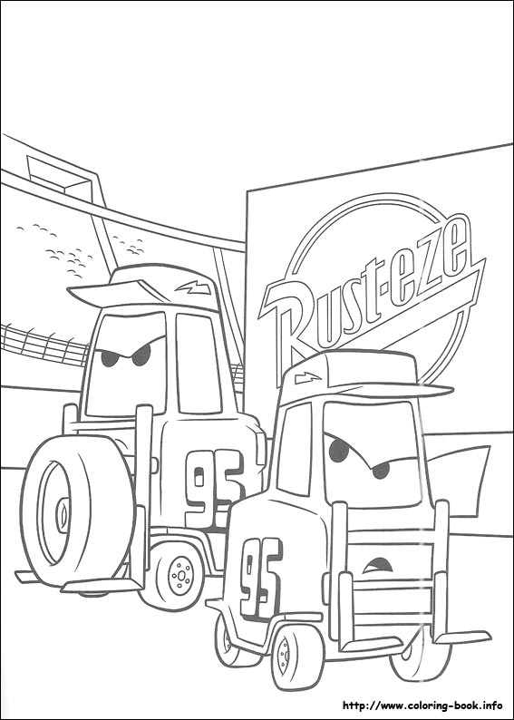 Plansa de colorat cu Cars pixar 227 143